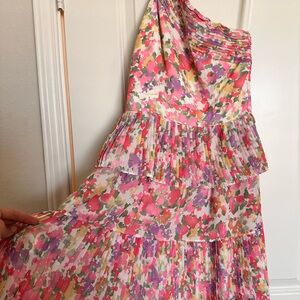 Gianni Bini Floral One Shoulder Dress NWOT